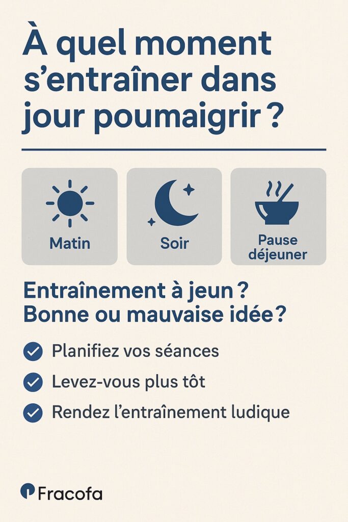 À quel moment s’entraîner dans la journée ?