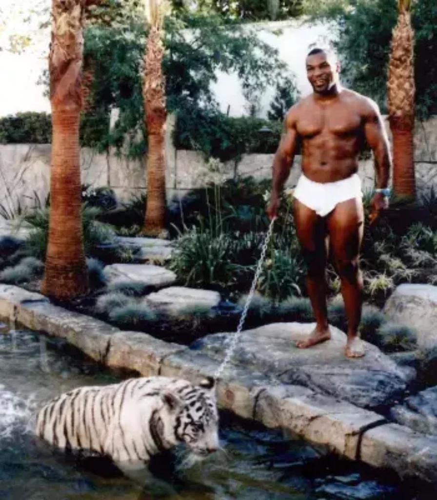 Mike Tyson avec son tigre